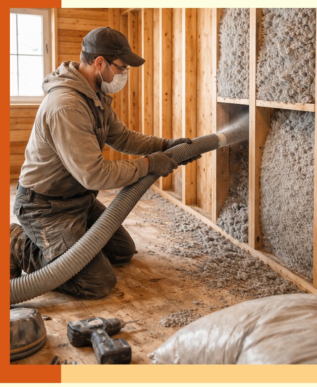 Утепление дачного дома эковатой в Балашове — быстро и надёжно