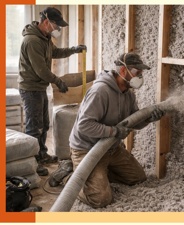 Утепление таунхауса эковатой в Балашове для максимально теплых стен