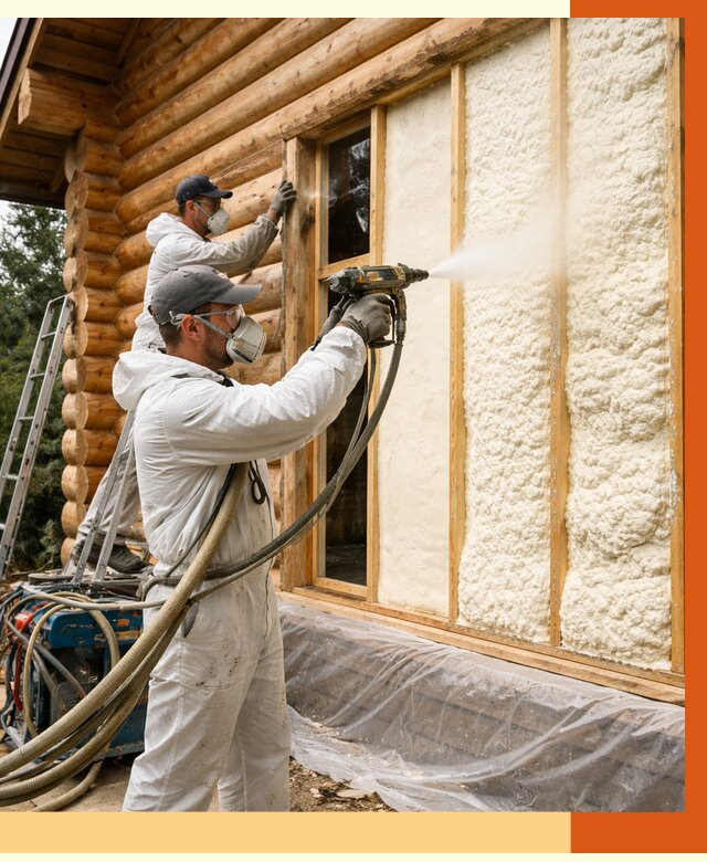 Утепление деревянного дома ППУ в Балашове от 4271 руб/м2 | ТепломастерБла — под ключ