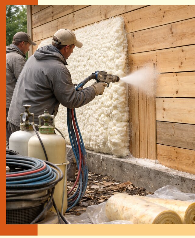 Утепление деревянного дома пенополиуретаном в Балашове