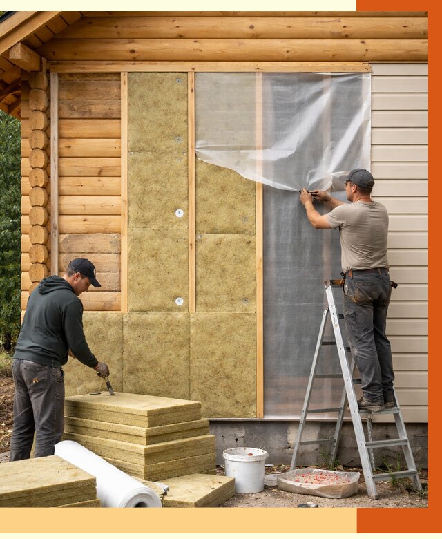 Утепление дома из бруса в Балашове от 3813 руб./м2 — работы под ключ | ТепломастерБла