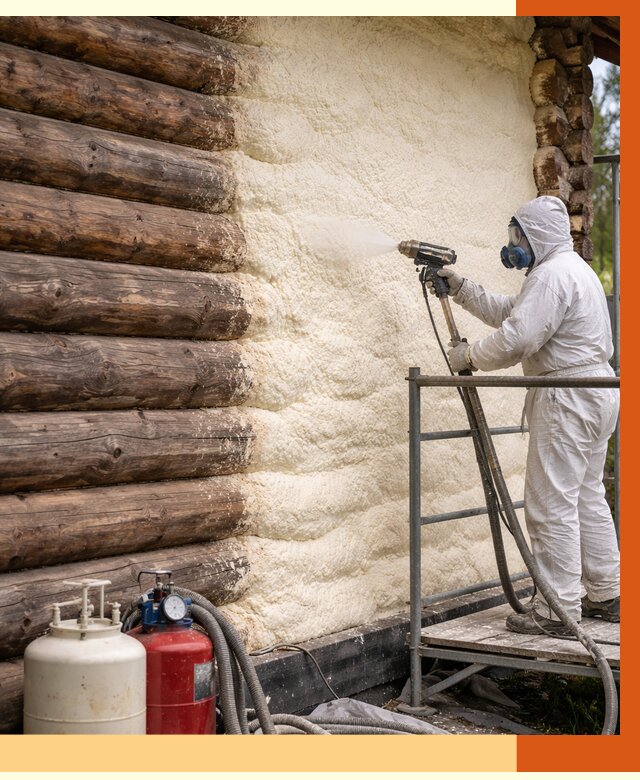 Утепление бревенчатого дома ППУ в Балашове под ключ от 6356 руб. | ТепломастерБла