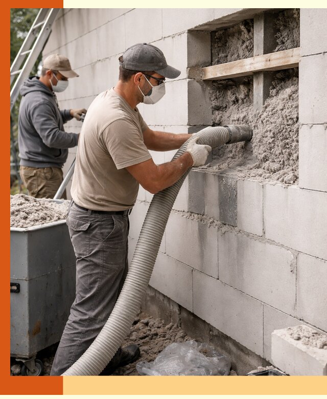 Утепление дома из газобетона эковатой в Балашове