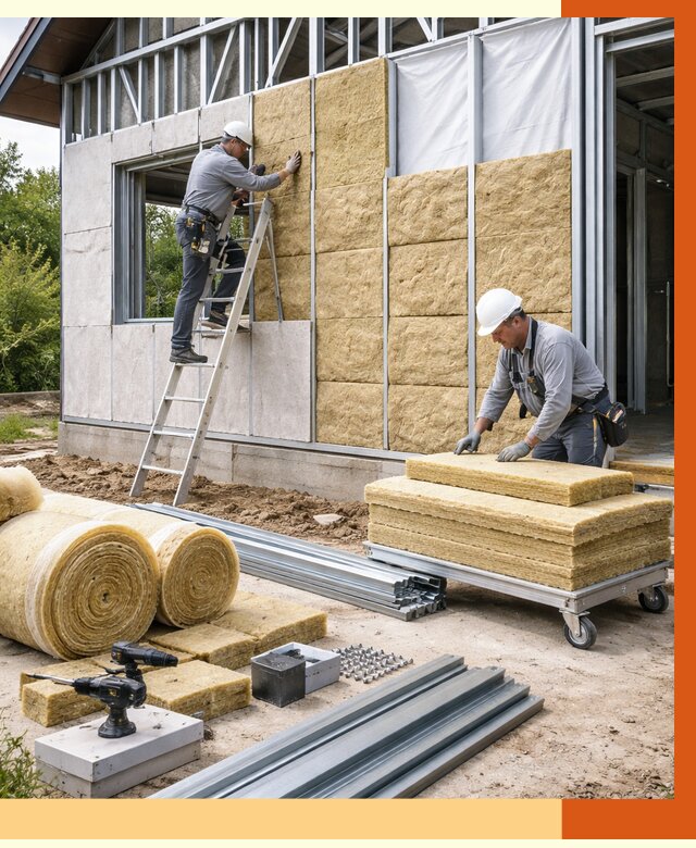 Утепление дома из ЛСТК в Балашове от 5288 руб./м² — профессионально | ТепломастерБла