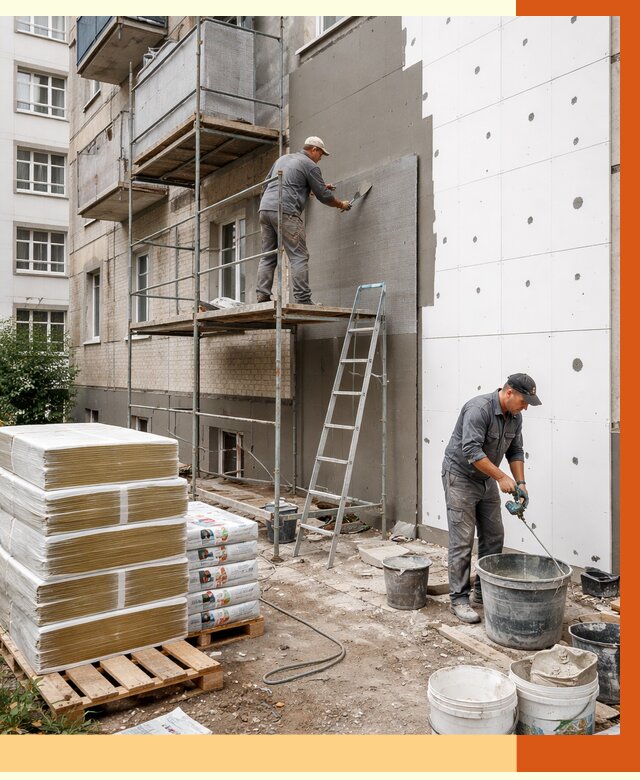 Утепление квартиры снаружи в Балашове от 6254 руб/м2 под ключ | ТепломастерБла