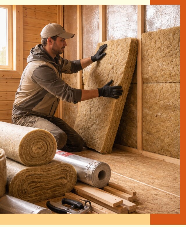 Утепление бани в Балашове под ключ от 4576 руб./м2 — утеплить потолок, пол и стены | ТепломастерБла