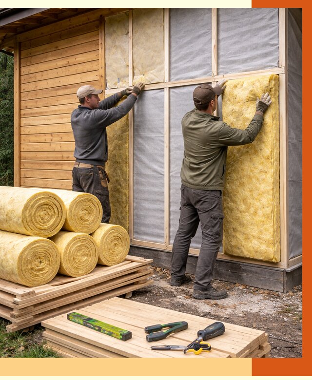 Утепление бани снаружи в Балашове от 86437 руб. под ключ | ТепломастерБла