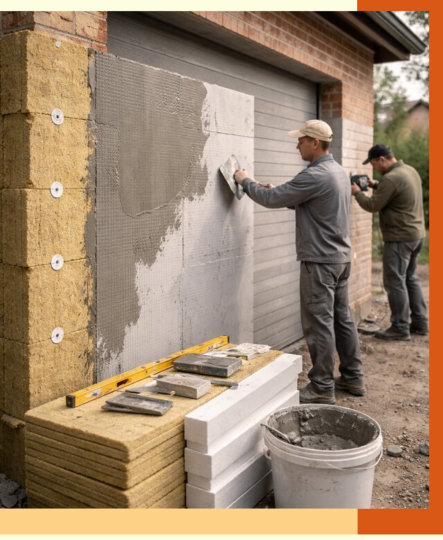 Утепление гаража снаружи в Балашове от 4271 руб. за м2 — наружное утепление под ключ | ТепломастерБла