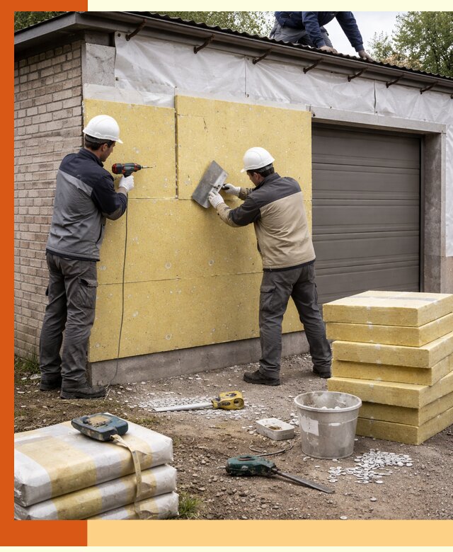 Утепление гаража снаружи в Балашове качественно и надёжно