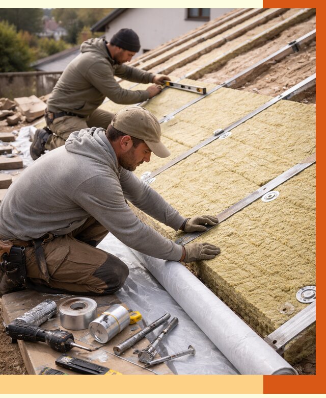 Утепление крыши снаружи в Балашове под ключ от 1220 руб./м2 | ТепломастерБла