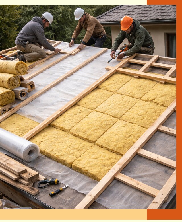 Утепление скатной крыши в Балашове от 1271 руб./м2 под ключ | ТепломастерБла