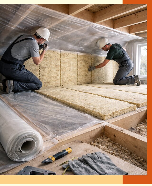 Утепление перекрытий в Балашове от 2898 руб/м2 — утепление межэтажных и чердачных | ТепломастерБла