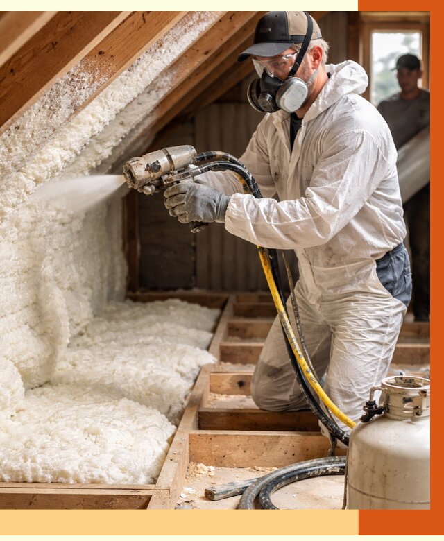 Утепление чердака ППУ в Балашове от 8766 руб./м2 — услуга под ключ | ТепломастерБла