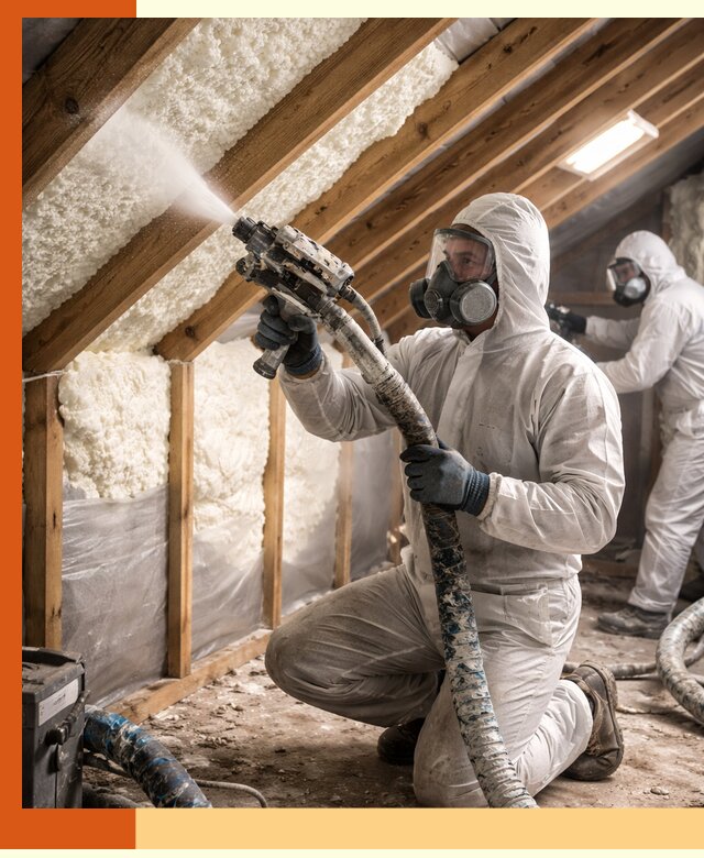 Утепление чердака пенополиуретаном (ППУ) в Балашове