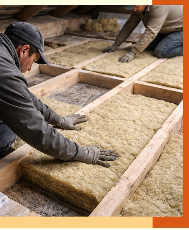 Утепление чердака минватой в Балашове от 3559 руб/м2 под ключ | ТепломастерБла