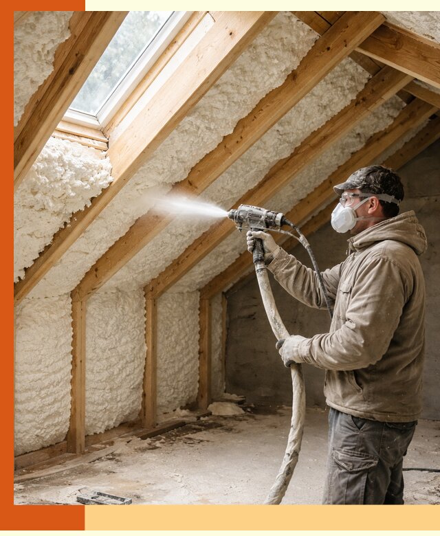 Утепление мансарды ППУ в Балашове быстро и надежно