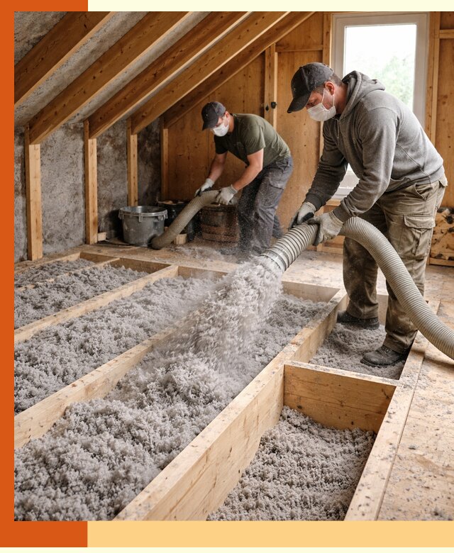 Утепление мансарды эковатой в Балашове с гарантией качества