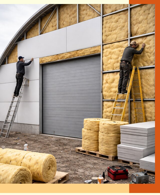 Утепление ангара пенополиуретаном в Балашове от 7322 руб./м² — комплекс от ТепломастерБла