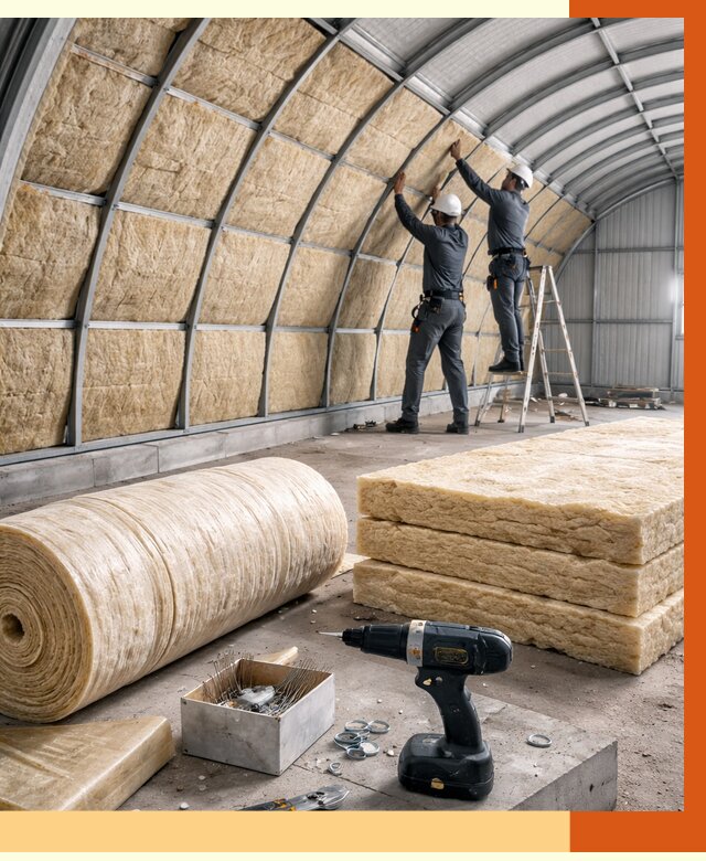 Утепление арочного ангара в Балашове от 3254 руб./м2 под ключ | ТепломастерБла