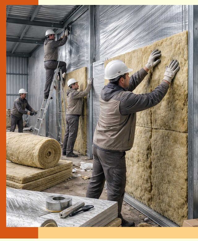 Утепление металлического склада в Балашове: теплоизоляция и герметизация