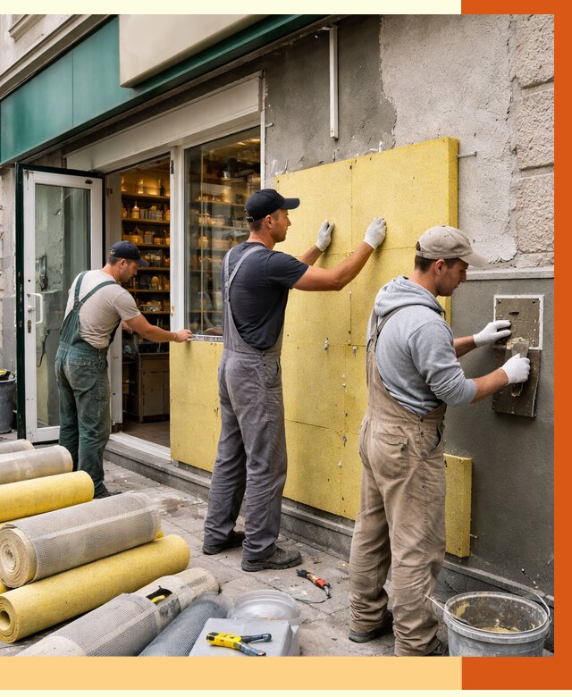 Утепление магазина в Балашове от 4576 руб/м2 — цена, стены и снаружи | ТепломастерБла