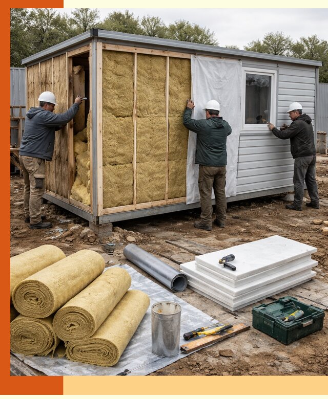 Утепление строительной бытовки под ключ в Балашове для любых условий