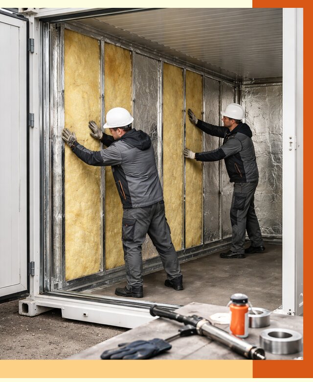 Утепление рефрижераторного контейнера в Балашове от 45761 руб./м² | ТепломастерБла