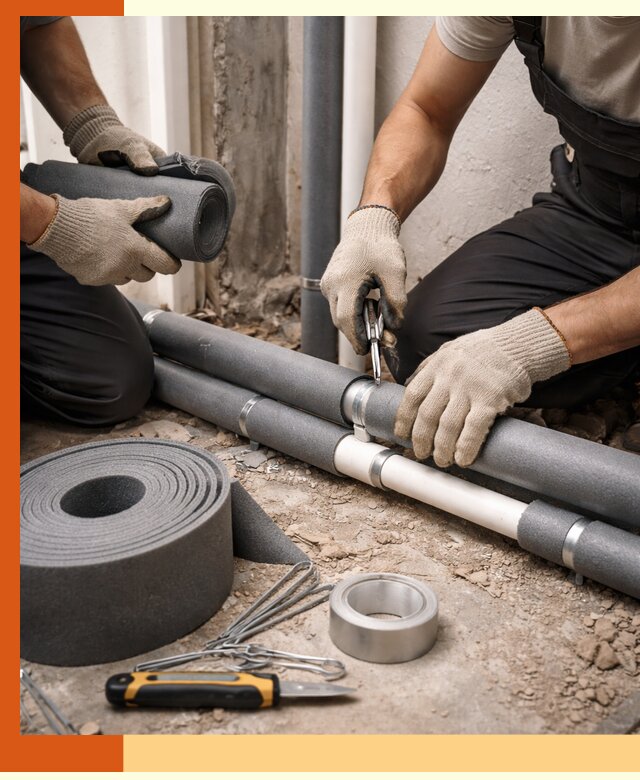 Утепление труб водоснабжения в Балашове — монтаж и защита сети