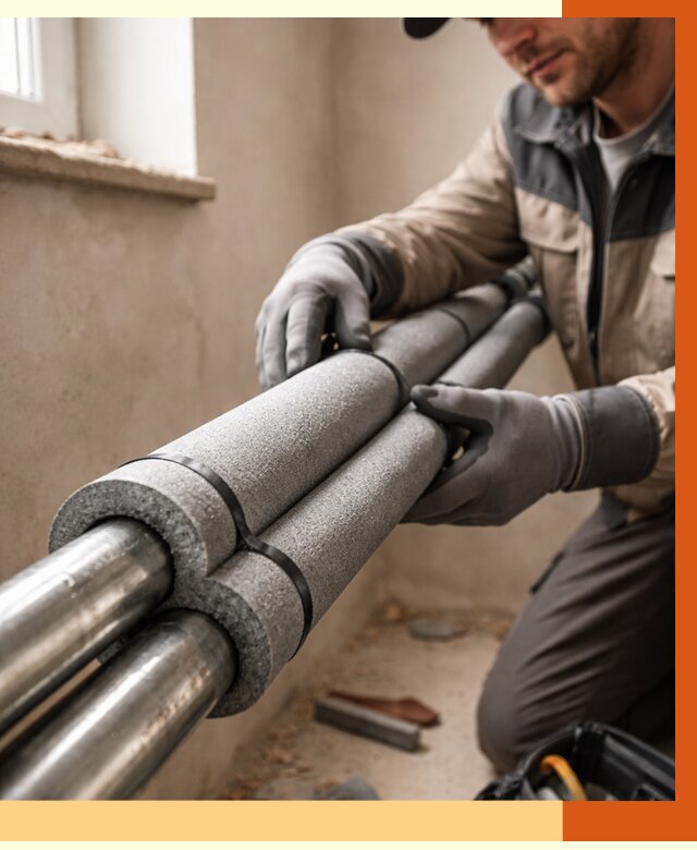 Утепление труб отопления в Балашове от 2898 руб. за м² — услуги под ключ | ТепломастерБла