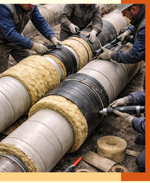 Утепление трубопровода в Балашове под ключ от 1881 руб. — надежно и выгодно | ТепломастерБла