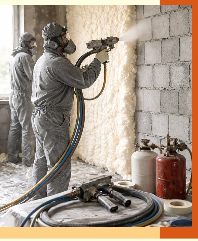 Утепление блочной стены ППУ в Балашове от 4322 руб./м² — ТепломастерБла