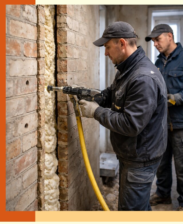 Межстеновое утепление пенополиуретаном в Балашове