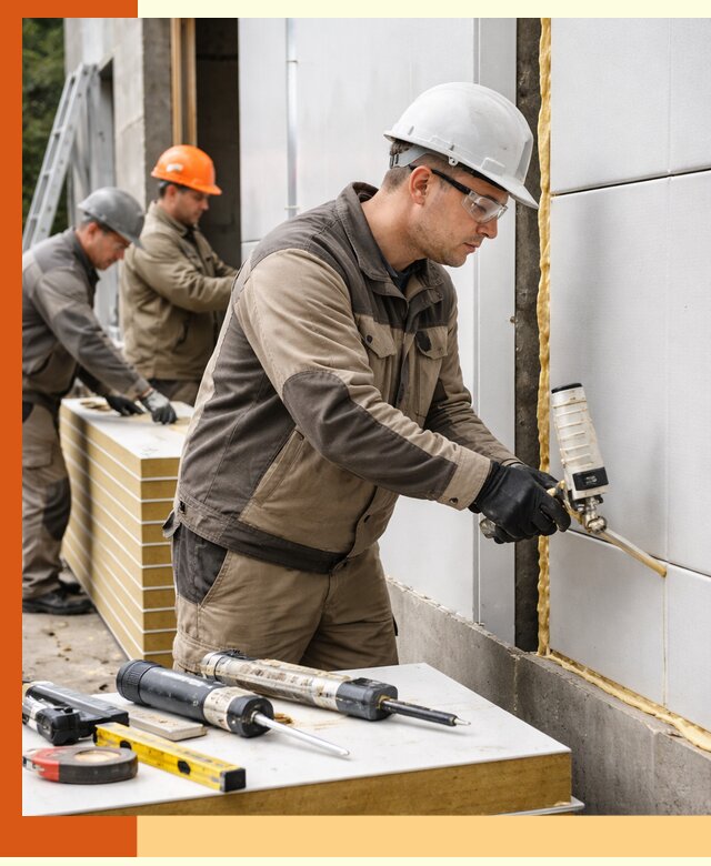 Утепление сэндвич-панелей пенополиуретаном в Балашове