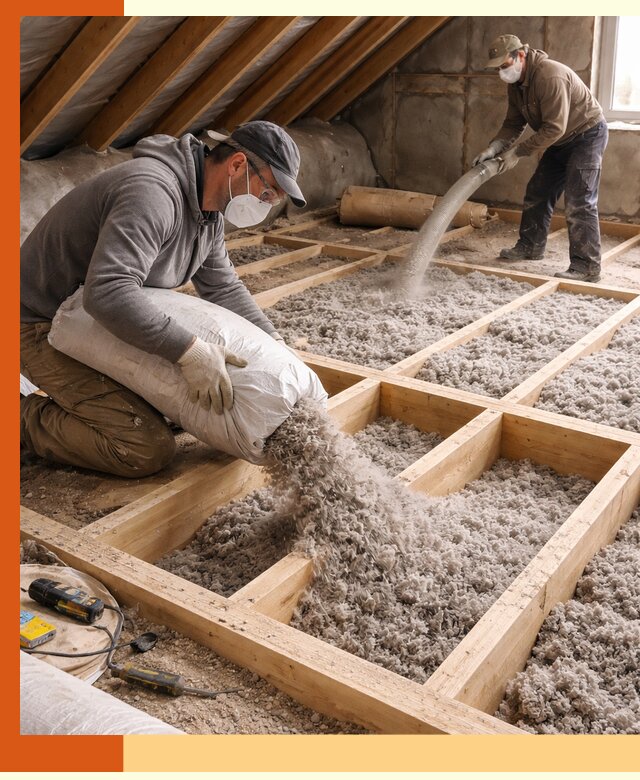 Заполнение полостей чердачного перекрытия в Балашове качественно и надёжно