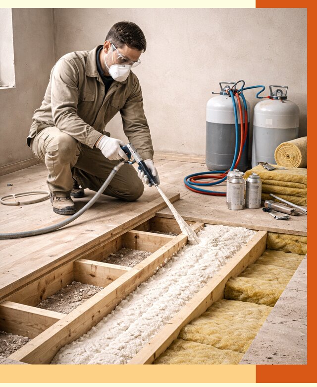 Заполнение полостей межэтажного перекрытия в Балашове от 4271 руб. | ТепломастерБла