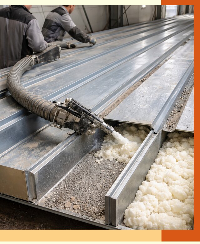 Заполнение пустот кровельных панелей в Балашове от 7322 руб. под ключ | ТепломастерБла