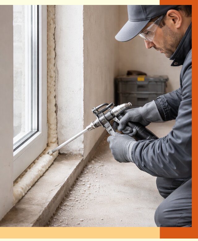 Герметизация стыков ППУ в Балашове от 1678 руб. за м2 — утепление примыканий под ключ | ТепломастерБла