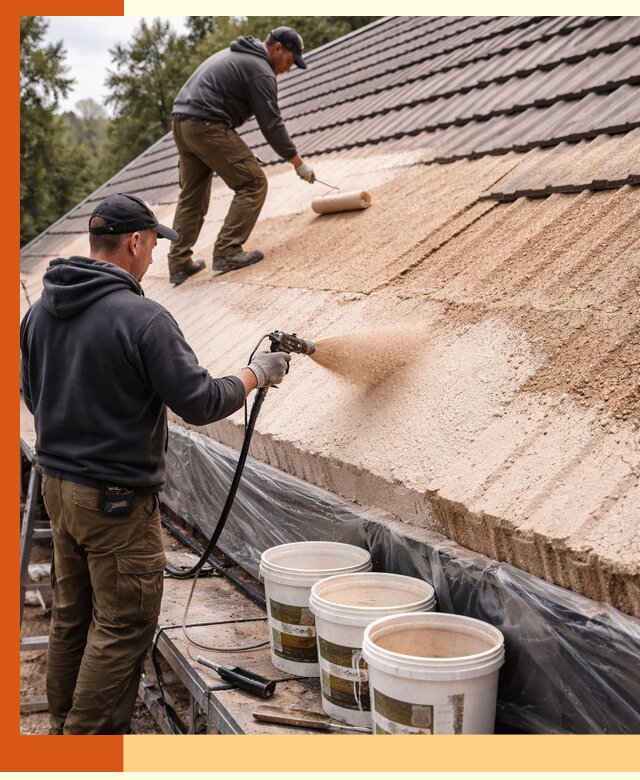 Утепление кровли жидкой пробкой в Балашове для домов и зданий