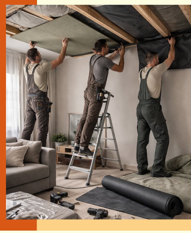 Шумоизоляция потолка в Балашове — профессиональное устранение шумов