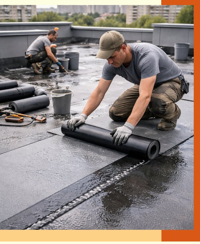 Гидроизоляция плоской кровли в Балашове от 4576 руб./м2 — профессионально | ТепломастерБла