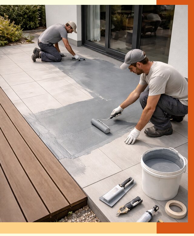 Гидроизоляция террасы в Балашове под ключ от 7627 руб./м² | ТепломастерБла