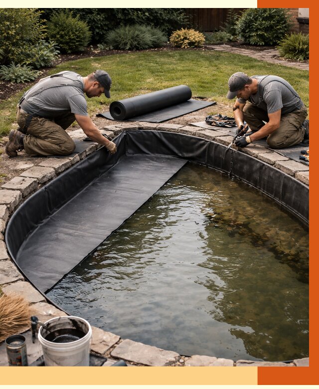 Гидроизоляция пруда в Балашове от 15254 руб. под ключ | ТепломастерБла профессионально