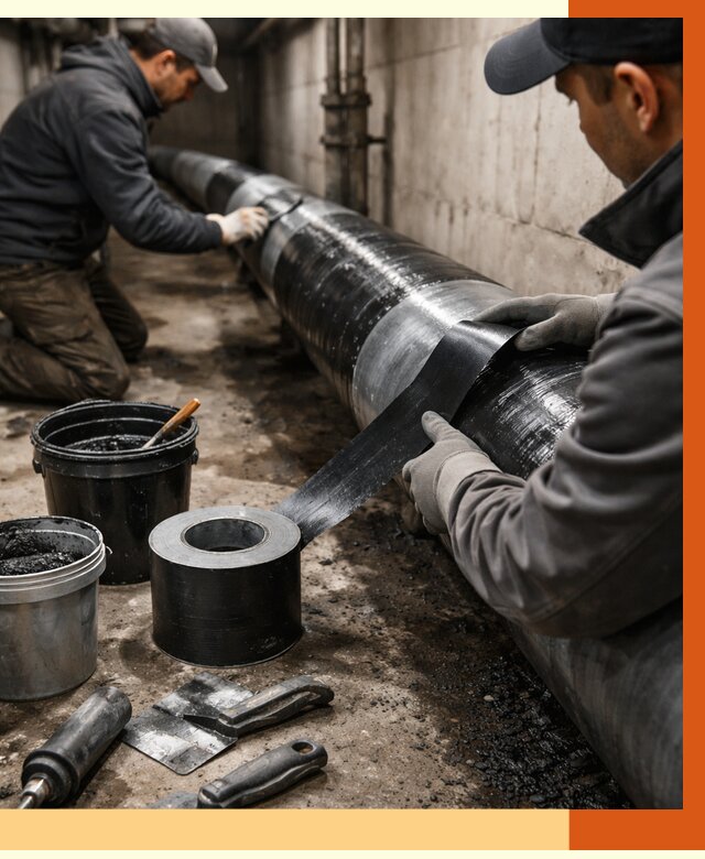 Гидроизоляция труб в Балашове от 2542 руб. — профессиональная герметизация | ТепломастерБла