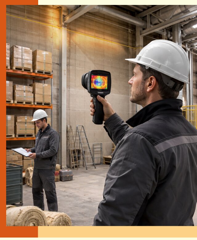 Тепловизионное обследование склада и выявление утечек в Балашове