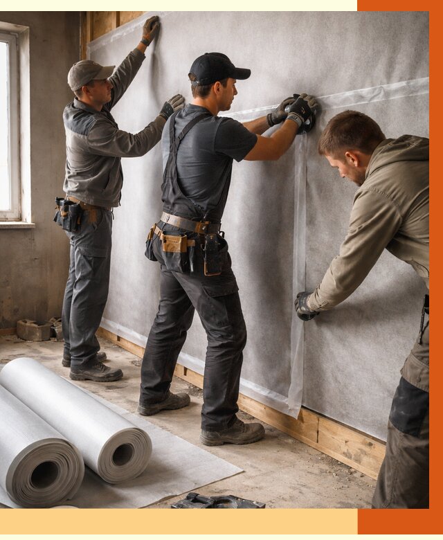 Монтаж ветроизоляции в Балашове от 4576 руб./м2 — профессионально | ТепломастерБла